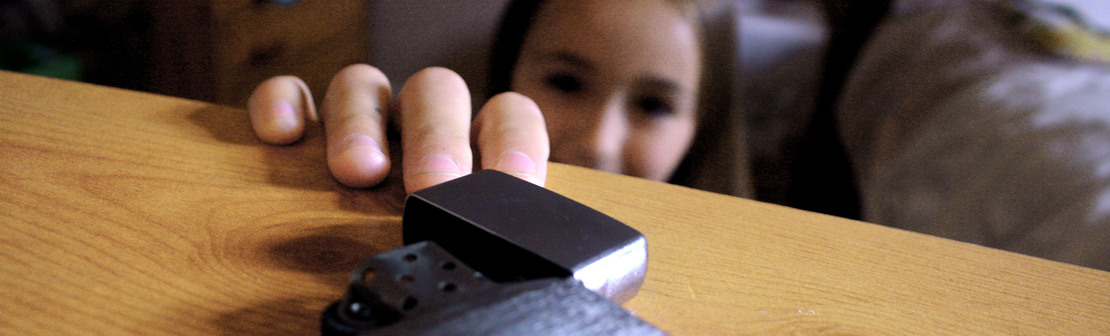 lighter in reach of child