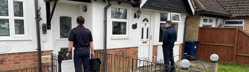 Firefighters visiting residents homes