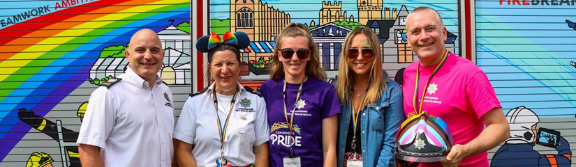 Staff at Pride event