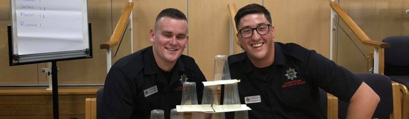 Firefighters learning