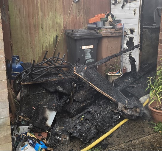 Shed fire in Ravensthorpe