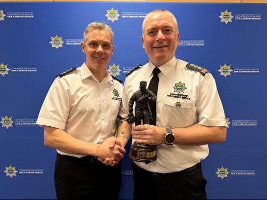 Paul and Matthew with figurine