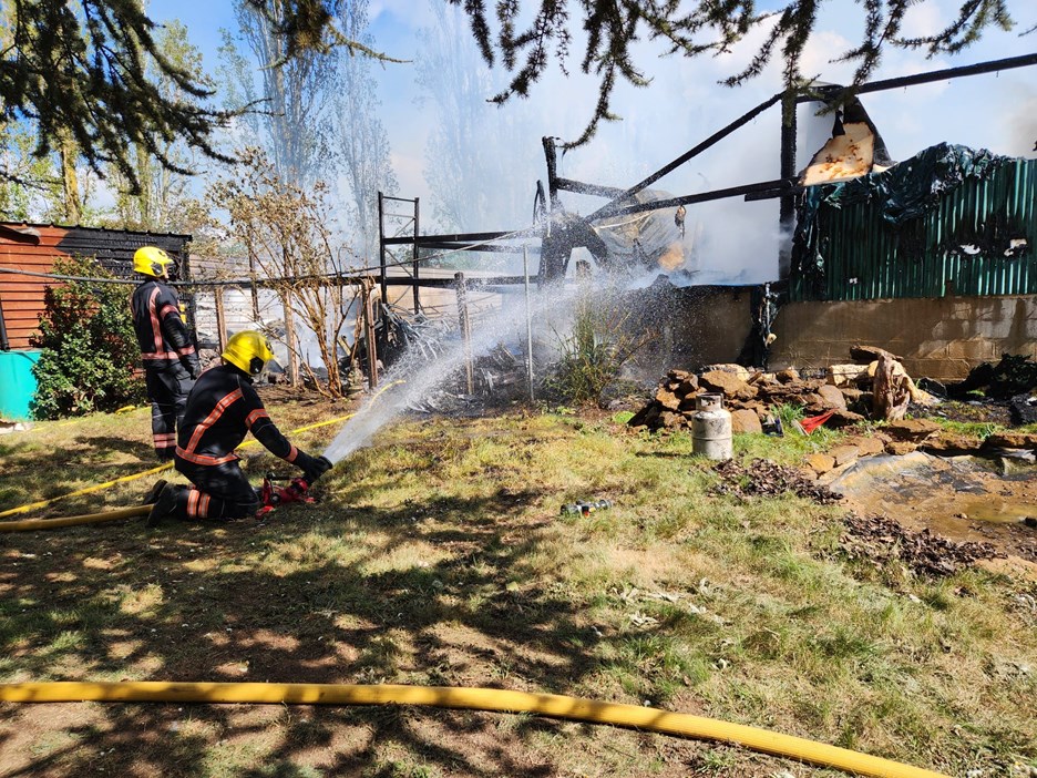 Garage fire - Gamlingay