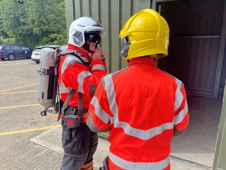 Firefighter with High Sheriff
